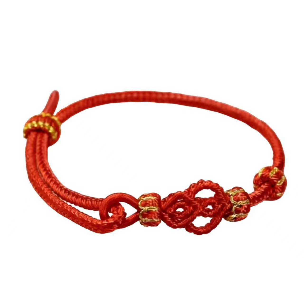 Handwoven Lucky Gourd Bracelet – Adjustable Red String Chinese Knot Bracelet, Symbol of Fortune & Prosperity
