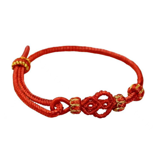 Handwoven Lucky Gourd Bracelet – Adjustable Red String Chinese Knot Bracelet, Symbol of Fortune & Prosperity
