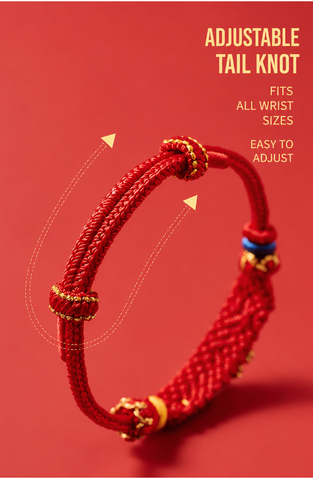 Golden Snake Lucky Red Cord