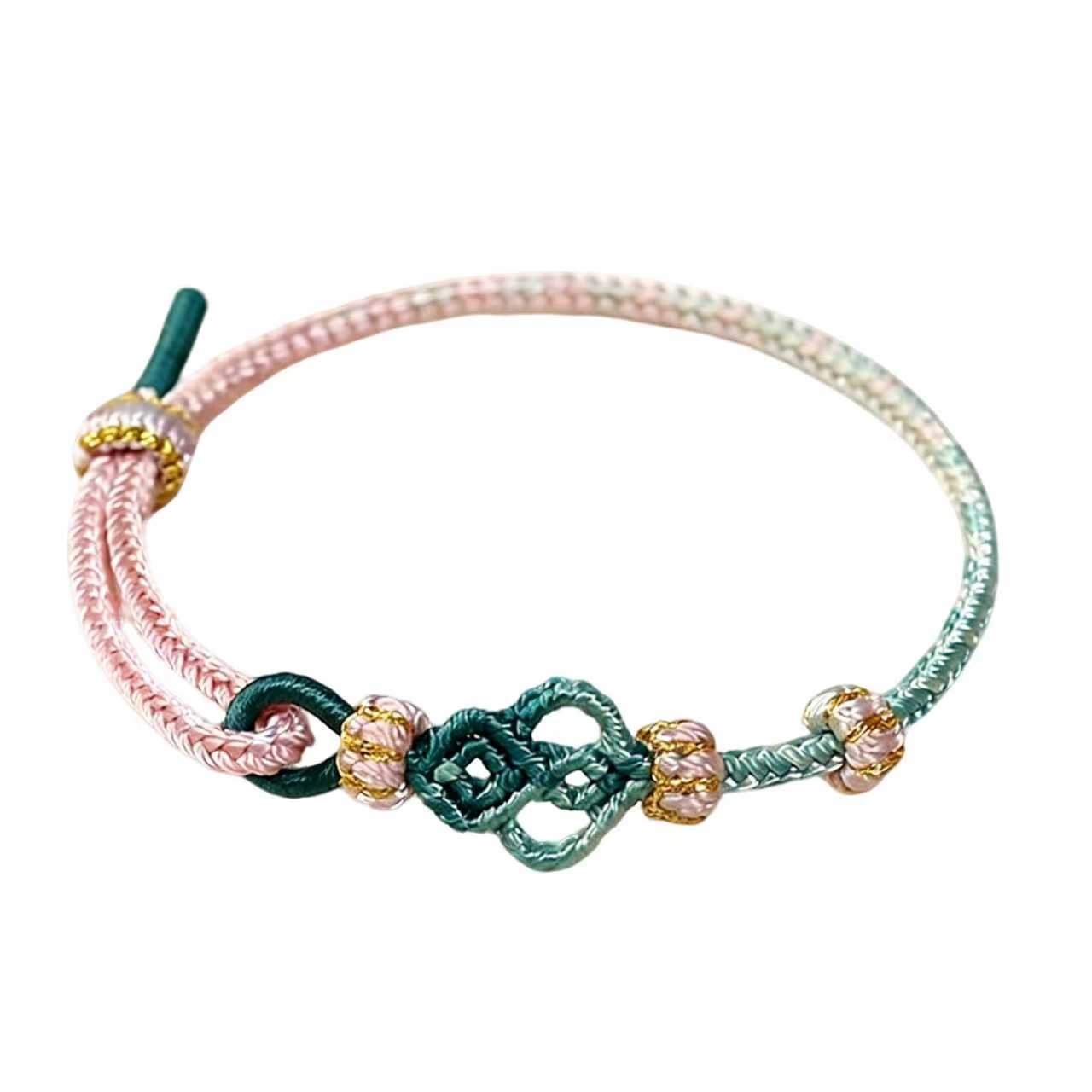 Handwoven Lucky Gourd Bracelet – Adjustable Red String Chinese Knot Bracelet, Symbol of Fortune & Prosperity